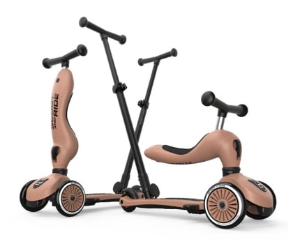 Hulajnoga dla dzieci Scoot & Ride Highwaykick 1 Push and Go 2w1 Jeździk i hulajnoga Mocha